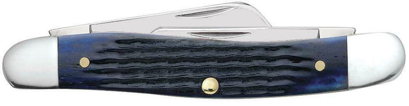 Case XX Medium Stockman Pocket Knife Surgical Steel Blades Navy Blue Jigged Bone Handle 02801 -Case Cutlery - Survivor Hand Precision Knives & Outdoor Gear Store