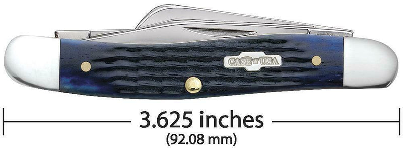 Case XX Medium Stockman Pocket Knife Surgical Steel Blades Navy Blue Jigged Bone Handle 02801 -Case Cutlery - Survivor Hand Precision Knives & Outdoor Gear Store