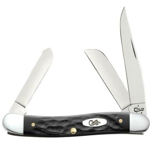 Case XX Medium Stockman Rough Pocket Knife Stainless Steel Blades Black Synthetic Handle 18222 -Case Cutlery - Survivor Hand Precision Knives & Outdoor Gear Store