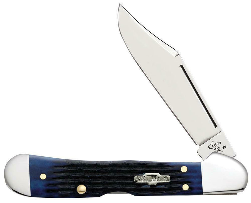 Case XX Mini Copperlock Folding Knife 2.72" Surgical Steel Blade Navy Blue Bone Handle 02864 -Case Cutlery - Survivor Hand Precision Knives & Outdoor Gear Store