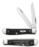 Case XX Mini Trapper Pocket Knife Stainless Blades Jigged Natural Buffalo Horn Handle 65016 -Case Cutlery - Survivor Hand Precision Knives & Outdoor Gear Store