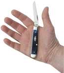 Case XX Mini Trapper Pocket Knife Surgical Steel Blades Navy Blue Jigged Bone Handle 02838 -Case Cutlery - Survivor Hand Precision Knives & Outdoor Gear Store