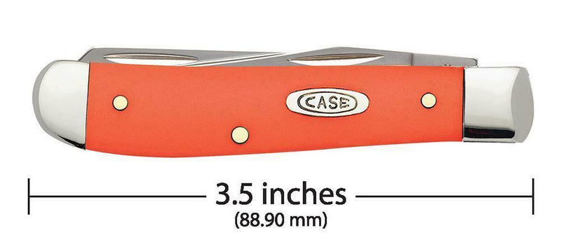 Case XX Mini Trapper Pocket Knife Stainless Steel Blades Orange Synthetic Handle 80505 -Case Cutlery - Survivor Hand Precision Knives & Outdoor Gear Store