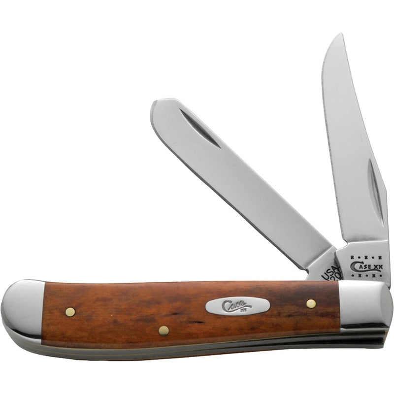 Case XX Mini Trapper Pocket Knife Stainless Blades Smooth Chestnut Bone Handle 28700 -Case Cutlery - Survivor Hand Precision Knives & Outdoor Gear Store