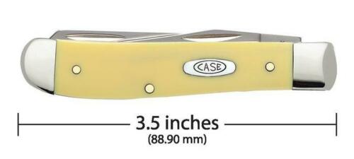 Case XX Mini Trapper Pocket Knife Stainless Blades Smooth Yellow Synthetic Handle 80029 -Case Cutlery - Survivor Hand Precision Knives & Outdoor Gear Store