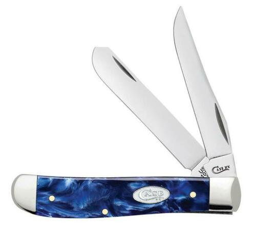 Case XX Mini Trapper Pocket Knife Stainless Blades Sparxx Blue Kirinite Handle 23432 -Case Cutlery - Survivor Hand Precision Knives & Outdoor Gear Store