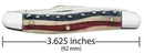 Case XX Patriotic Embellished Pocket Knife Stainless Blades Natural Smooth Bone Handle 64136 -Case Cutlery - Survivor Hand Precision Knives & Outdoor Gear Store