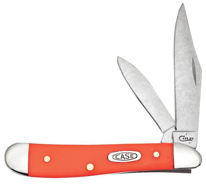 Case XX Peanut Pocket Knife Stainless Steel Blades Orange Synthetic Handle 80504 -Case Cutlery - Survivor Hand Precision Knives & Outdoor Gear Store