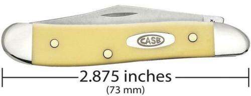 Case XX Peanut Pocket Knife Stainless Steel Blades Smooth Yellow Synthetic Handle 80030 -Case Cutlery - Survivor Hand Precision Knives & Outdoor Gear Store