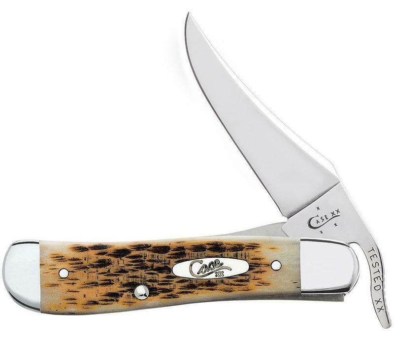 Case XX Russlock Folding Knife 2.7" Stainless Blade Amber Jigged Bone Handle 00260 -Case Cutlery - Survivor Hand Precision Knives & Outdoor Gear Store