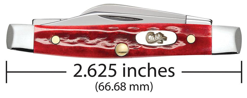 Case XX Sm Stockman PW Pocket Knife Stainless Steel Blades Red Jigged Bone Handle 10305 -Case Cutlery - Survivor Hand Precision Knives & Outdoor Gear Store