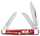 Case XX Sm Stockman PW Pocket Knife Stainless Steel Blades Red Jigged Bone Handle 10305 -Case Cutlery - Survivor Hand Precision Knives & Outdoor Gear Store