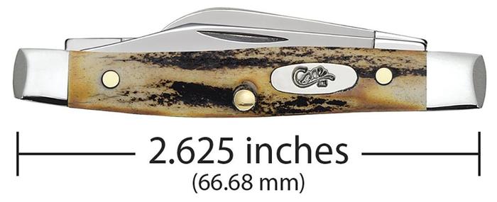 Case XX Small Stockman Pocket Knife Stainless Steel Blades Genuine Stag Handle 00178 -Case Cutlery - Survivor Hand Precision Knives & Outdoor Gear Store