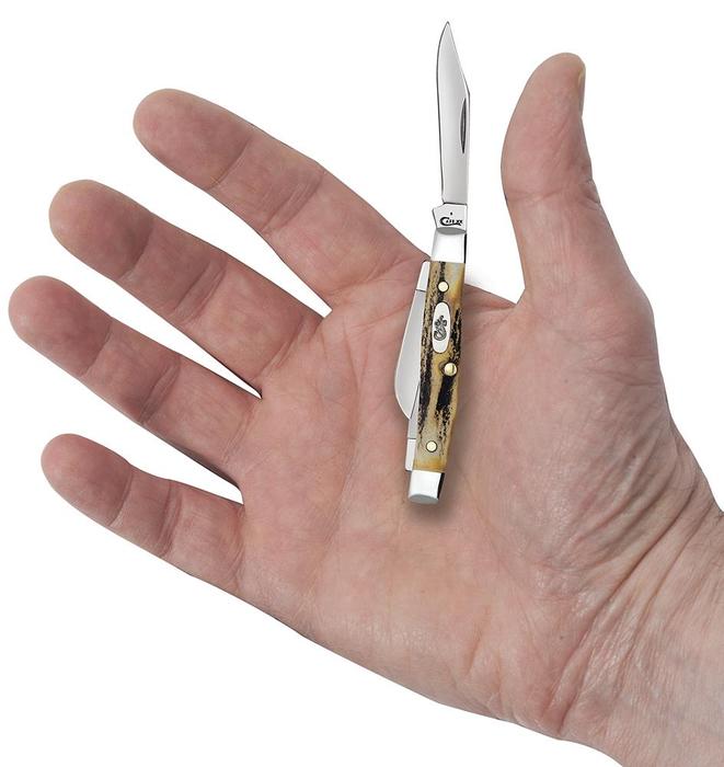 Case XX Small Stockman Pocket Knife Stainless Steel Blades Genuine Stag Handle 00178 -Case Cutlery - Survivor Hand Precision Knives & Outdoor Gear Store