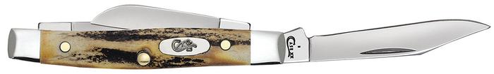 Case XX Small Stockman Pocket Knife Stainless Steel Blades Genuine Stag Handle 00178 -Case Cutlery - Survivor Hand Precision Knives & Outdoor Gear Store
