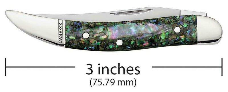 Case XX Small Texas Toothpick Folding Knife 2.25" Stainless Blade Abalone Handle 12002 -Case Cutlery - Survivor Hand Precision Knives & Outdoor Gear Store