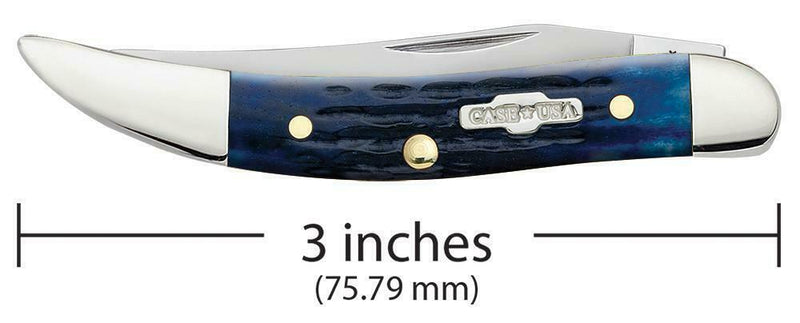 Case XX Small Texas Toothpick Folding Knife 2.25" Surgical Steel Blade Blue Bone Handle 02804 -Case Cutlery - Survivor Hand Precision Knives & Outdoor Gear Store