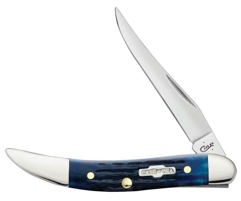 Case XX Small Texas Toothpick Folding Knife 2.25" Surgical Steel Blade Blue Bone Handle 02804 -Case Cutlery - Survivor Hand Precision Knives & Outdoor Gear Store