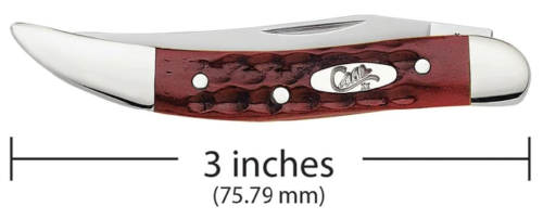 Case XX Small Texas Toothpick Folding Knife 2.25" Stainless Steel Long Clip Blade Red Jigged Bone Handle 00792 -Case Cutlery - Survivor Hand Precision Knives & Outdoor Gear Store