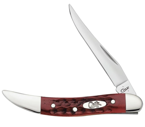 Case XX Small Texas Toothpick Folding Knife 2.25" Stainless Steel Long Clip Blade Red Jigged Bone Handle 00792 -Case Cutlery - Survivor Hand Precision Knives & Outdoor Gear Store