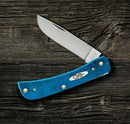 Case XX Sod Buster Jr Folding Knife 2.75" Stainless Blade Caribbean Blue Bone Handle 25590 -Case Cutlery - Survivor Hand Precision Knives & Outdoor Gear Store