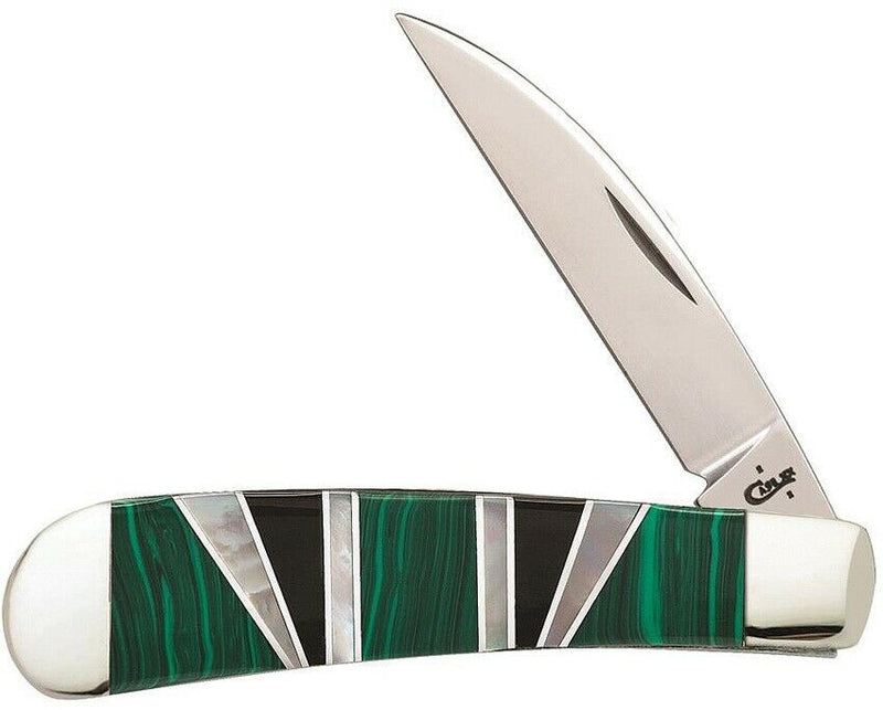 Case XX Sway Back Folding Knife Stainless Steel Blade Green Malachite Handle 11154 -Case Cutlery - Survivor Hand Precision Knives & Outdoor Gear Store