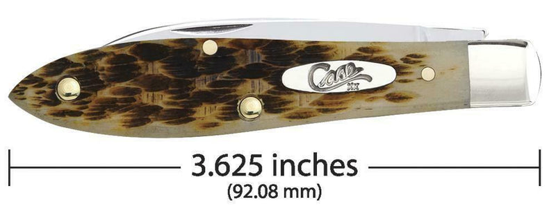 Case XX Teardrop Jack Folding Knife 2.44" Stainless Blade Amber Bone Handle 00246 -Case Cutlery - Survivor Hand Precision Knives & Outdoor Gear Store