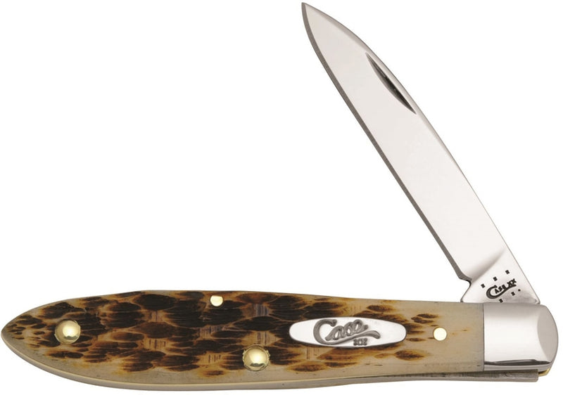 Case XX Teardrop Jack Folding Knife 2.44" Stainless Blade Amber Bone Handle 00246 -Case Cutlery - Survivor Hand Precision Knives & Outdoor Gear Store