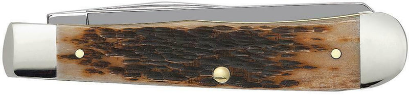 Case XX Trapper Pocket Knife Stainless Steel Blades Amber Jigged Bone Handle 00164 -Case Cutlery - Survivor Hand Precision Knives & Outdoor Gear Store