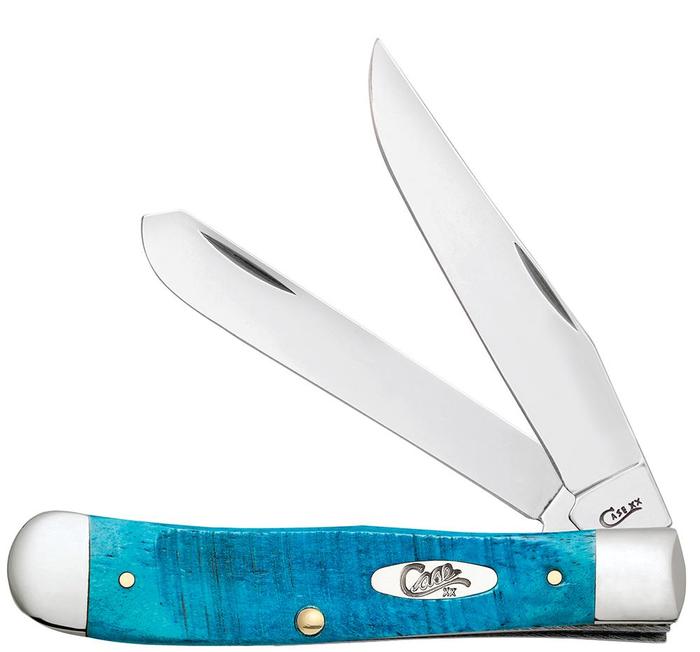 Case XX Trapper Pocket Knife Stainless Steel Blades Caribbean Blue Bone Handle 25592 -Case Cutlery - Survivor Hand Precision Knives & Outdoor Gear Store