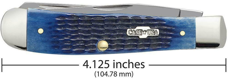 Case XX Trapper Pocket Knife Surgical Steel Blades Navy Blue Jigged Bone Handle 02800 -Case Cutlery - Survivor Hand Precision Knives & Outdoor Gear Store