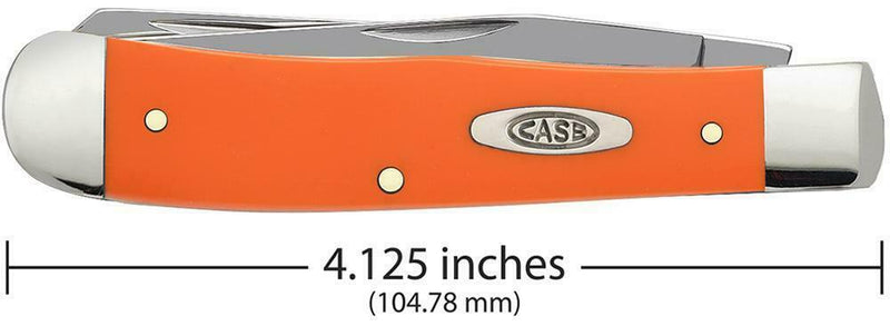 Case XX Trapper Pocket Knife Stainless Steel Blades Orange Synthetic Handle 80500 -Case Cutlery - Survivor Hand Precision Knives & Outdoor Gear Store