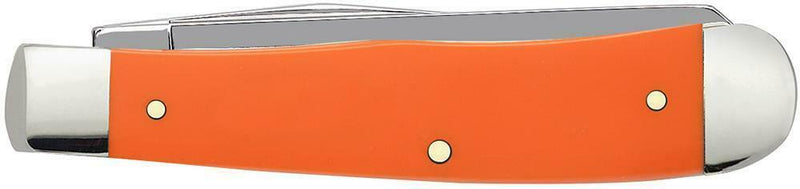 Case XX Trapper Pocket Knife Stainless Steel Blades Orange Synthetic Handle 80500 -Case Cutlery - Survivor Hand Precision Knives & Outdoor Gear Store