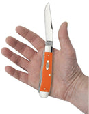 Case XX Trapper Pocket Knife Stainless Steel Blades Orange Synthetic Handle 80500 -Case Cutlery - Survivor Hand Precision Knives & Outdoor Gear Store