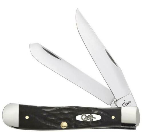 Case XX Trapper Rough Pocket Knife Stainless Blades Black Jigged Synthetic Handle 18221 -Case Cutlery - Survivor Hand Precision Knives & Outdoor Gear Store