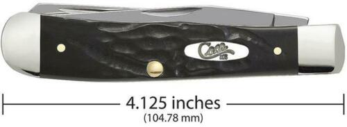 Case XX Trapper Rough Pocket Knife Stainless Blades Black Jigged Synthetic Handle 18221 -Case Cutlery - Survivor Hand Precision Knives & Outdoor Gear Store