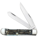 Case XX Trapper Serenity Prayer Pocket Knife Stainless Blades Natural Bone Handle 38822 -Case Cutlery - Survivor Hand Precision Knives & Outdoor Gear Store