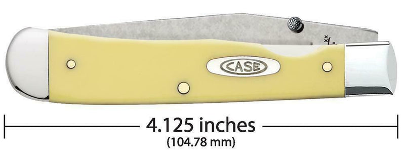 Case XX Trapperlock Folding Knife 3.25" Carbon Steel Blade Yellow Synthetic Handle 30111 -Case Cutlery - Survivor Hand Precision Knives & Outdoor Gear Store