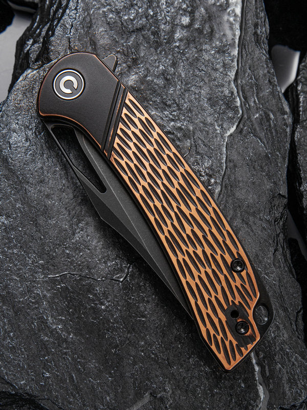 Civivi Dogma Linerlock Folding Knife 3.46" D2 Steel Blade Black Copper G10 Handle C2005F -Civivi - Survivor Hand Precision Knives & Outdoor Gear Store