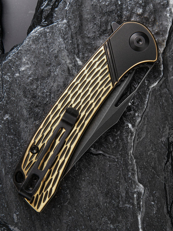 Civivi Dogma Linerlock Folding Knife 3.46" D2 Tool Steel Blade Brass G10 Handle C2005E -Civivi - Survivor Hand Precision Knives & Outdoor Gear Store