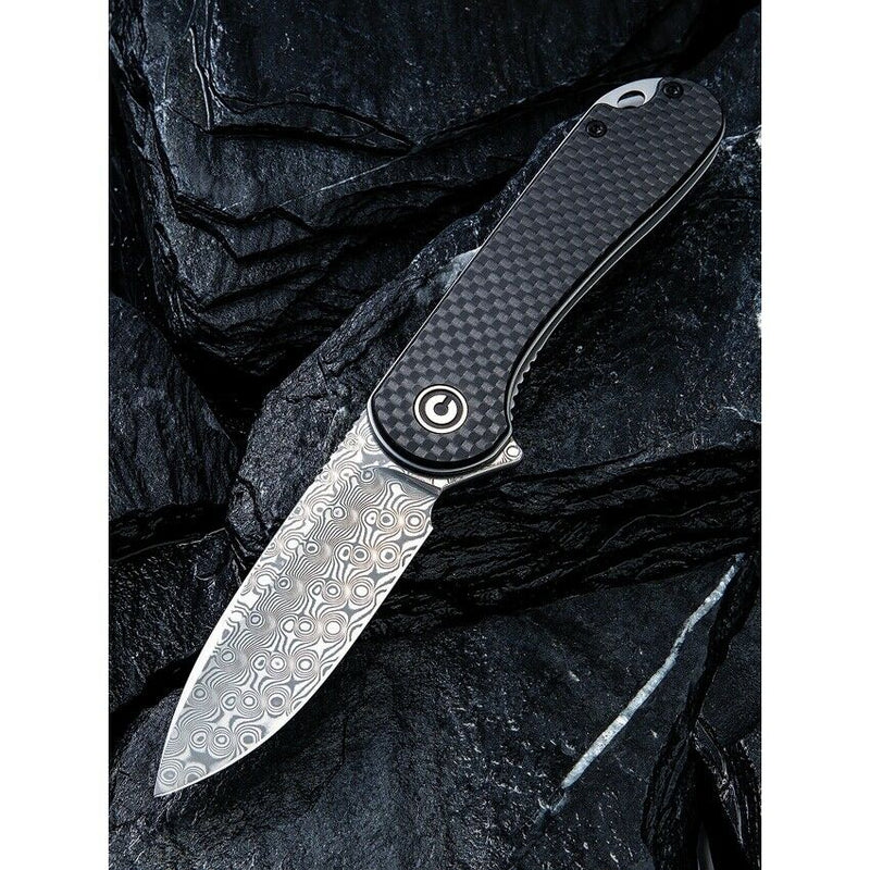 Civivi Elementum Folding Knife 3" Damascus Steel Blade G10/Carbon Fiber Handle C907DS -Civivi - Survivor Hand Precision Knives & Outdoor Gear Store