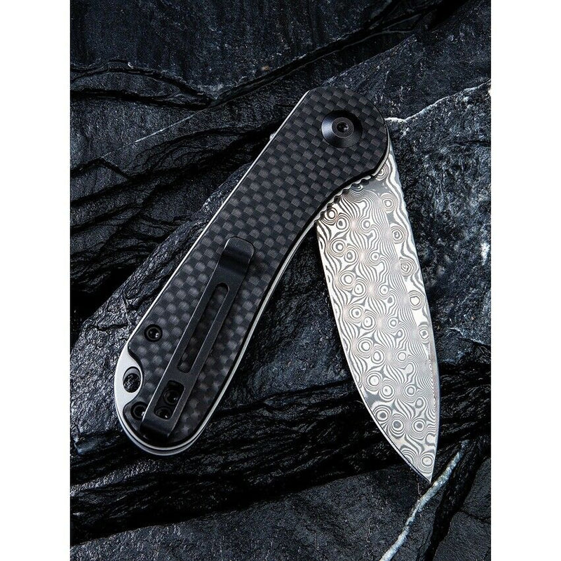 Civivi Elementum Folding Knife 3" Damascus Steel Blade G10/Carbon Fiber Handle C907DS -Civivi - Survivor Hand Precision Knives & Outdoor Gear Store