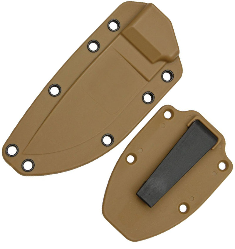ESEE Model 3 Sheath With Boot Clip And Molded Coyote Brown Zytel Construction 40CBC -ESEE - Survivor Hand Precision Knives & Outdoor Gear Store