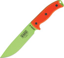 ESEE Model 6 Plain Edge Fixed Knife 5.75" Venom Green Powder Coated 1095HC Steel Blade Orange G10 Handle 6PVG -ESEE - Survivor Hand Precision Knives & Outdoor Gear Store
