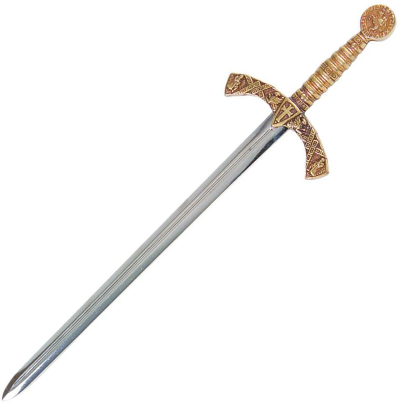 Denix Crusader Letter Opener Sword Knife 7" Metal Alloy Blade Brass Finish Metal Handle 3066 -Denix - Survivor Hand Precision Knives & Outdoor Gear Store