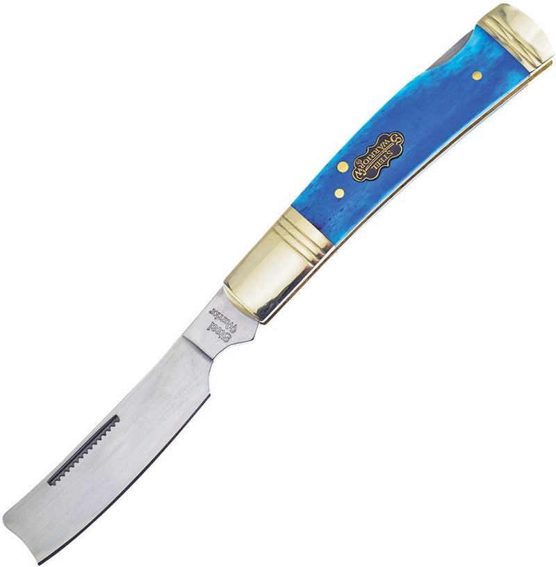 Frost Cutlery One Arm Folding Knife Stainless Steel Razor Blade Blue Smooth Bone Handle W034BLSB -Frost Cutlery - Survivor Hand Precision Knives & Outdoor Gear Store