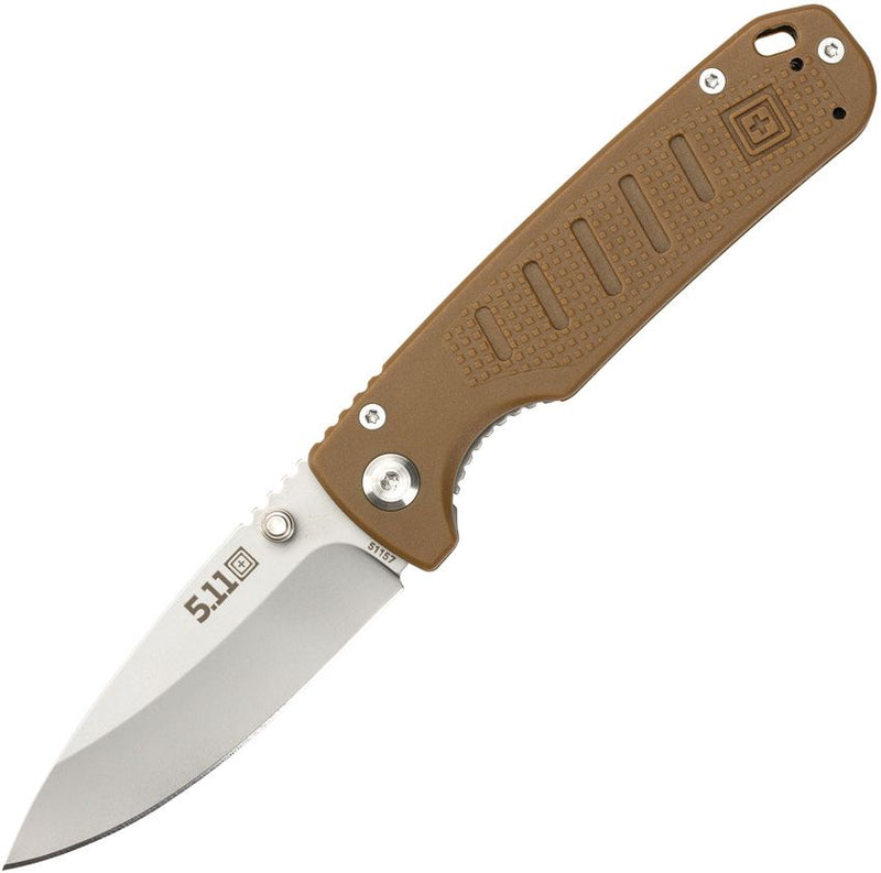 5.11 Tactical Mini Icarus Liner Folding Knife 3" 8Cr13MoV Steel Blade Kangaroo FRN Handle 51157134 -5.11 Tactical - Survivor Hand Precision Knives & Outdoor Gear Store