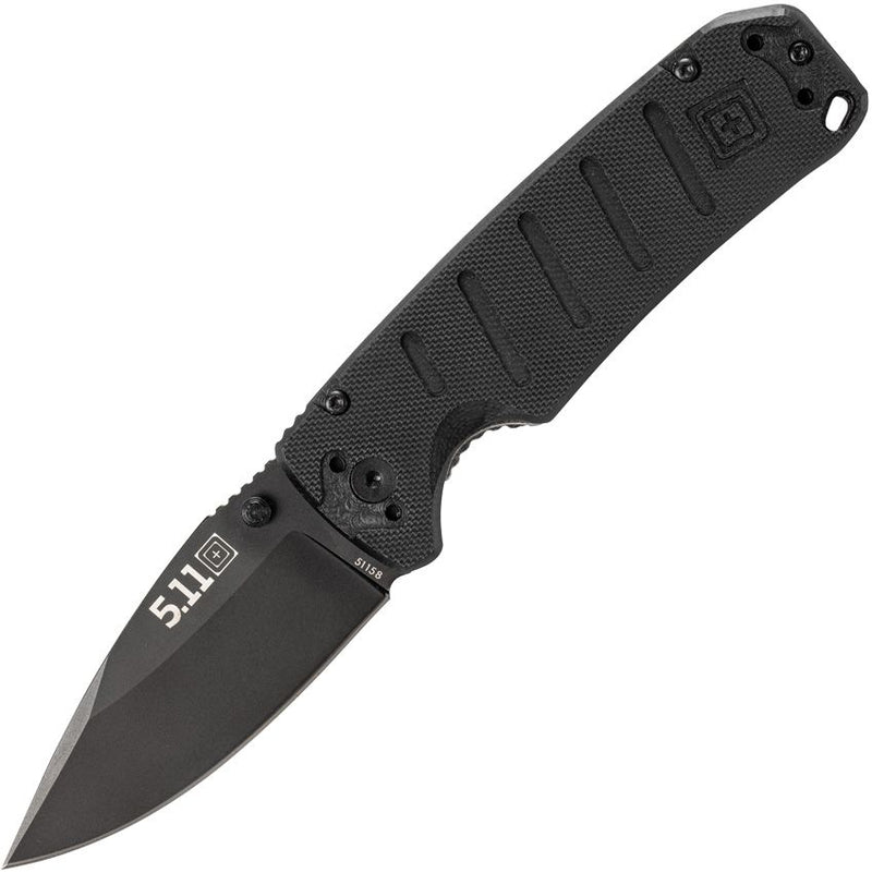 5.11 Tactical Mini Ryker Frame Folding Knife 3" D2 Tool Steel Blade Black G10 / Stainless Back Handle 51158 -5.11 Tactical - Survivor Hand Precision Knives & Outdoor Gear Store