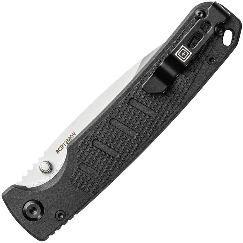 5.11 Tactical Icarus Linerlock Folding Knife 3.25" 8Cr13MoV Steel Blade Black Textured FRN Handle 51171019 -5.11 Tactical - Survivor Hand Precision Knives & Outdoor Gear Store