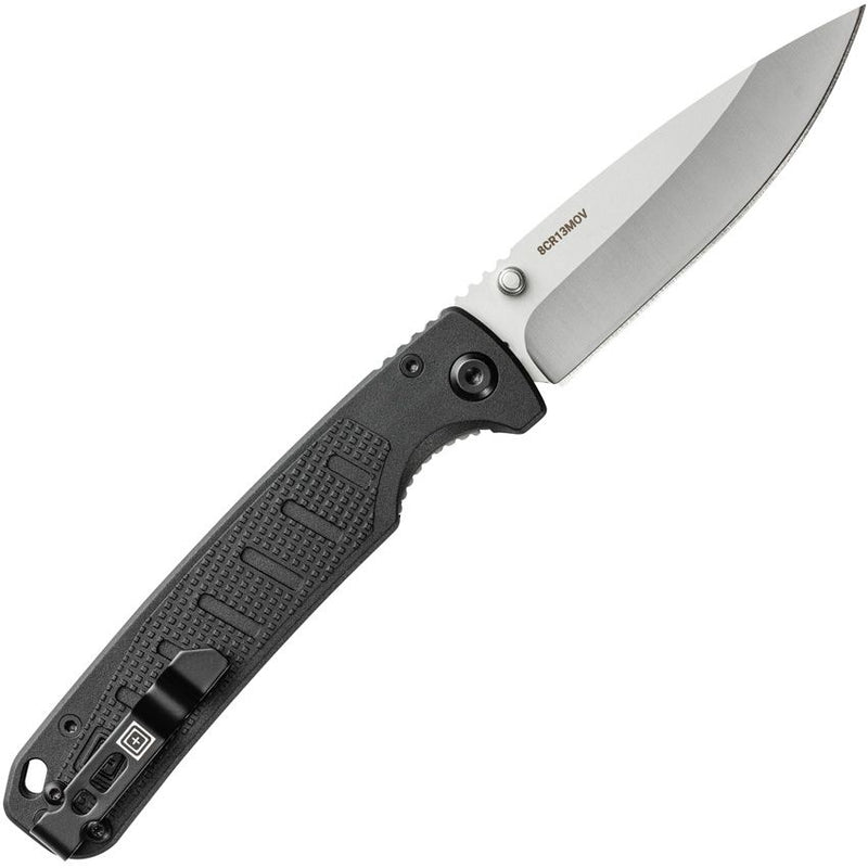 5.11 Tactical Icarus Linerlock Folding Knife 3.25" 8Cr13MoV Steel Blade Black Textured FRN Handle 51171019 -5.11 Tactical - Survivor Hand Precision Knives & Outdoor Gear Store